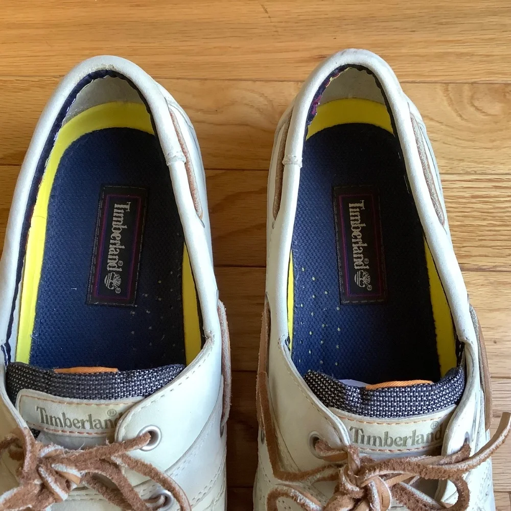 Timberland Men’s Classic Boat Shoe Nubuck Leather Beige SZ 12